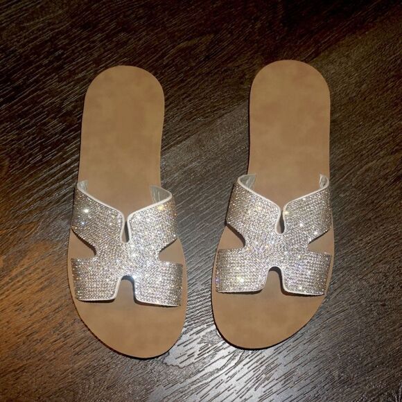 Shoes - Queen Bling Slip Ons
